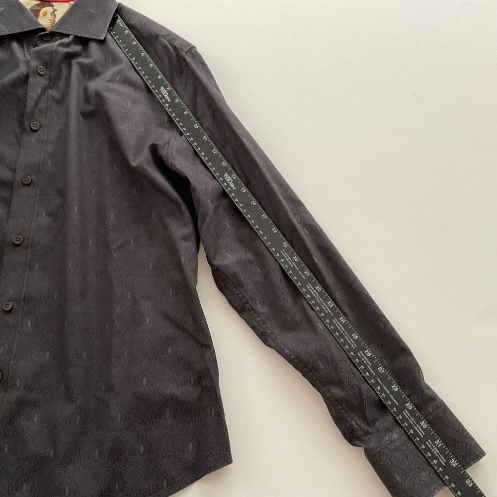 Robert Graham Mens Exclusive Button Down Shirt 2XL Black Renaissance Raphael - Picture 7 of 12